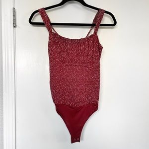 Red tank bodysuit